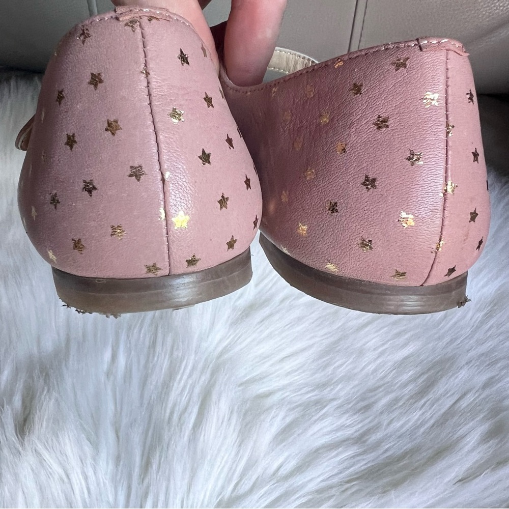 Mini Boden Girls Gold Star Leather Mary Janes Ballet Pink Sz 32 US 1 Wedding - Picture 13 of 17